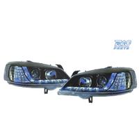 FARI OPEL ASTRA G 97-04 LUCE DIURNA LED CROMO