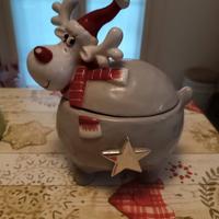 biscottiera a forma di renna