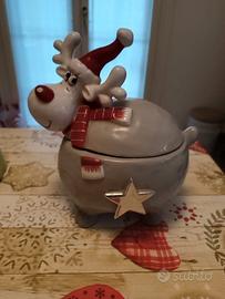 biscottiera a forma di renna