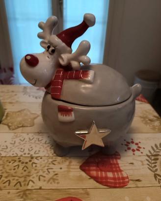 biscottiera a forma di renna