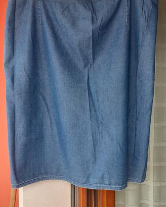 gonna leggera in jeans elasticizzato