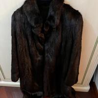 Pelliccia vero Visone marrone artigianale vintage