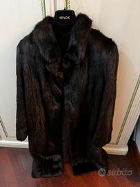 Pelliccia vero Visone marrone artigianale vintage