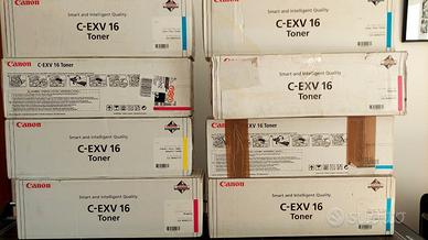 n. 9 toner vari colori originali Canon .