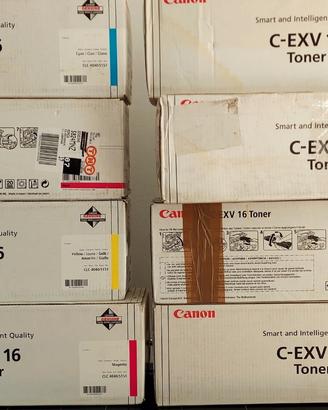 n. 9 toner vari colori originali Canon .