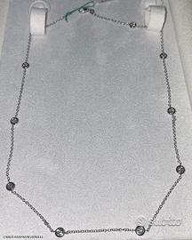 COLLANA PUNTI LUCE ORO 18kt. CON DIAMANTI NATURALI
