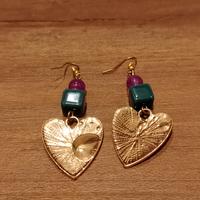 Orecchini pendenti a forma di cuore 