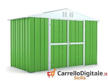 Box giardino lamiera zincata 327x155 verde chiaro