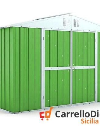 Box giardino lamiera zincata 327x155 verde chiaro