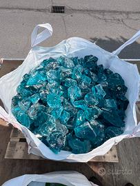 SCAGLIE DI VETRO AZZURRE 60/120 mm BIG BAG 500 Kg