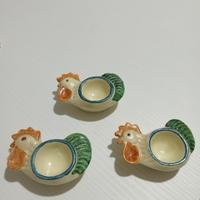 tre porta uovo vintage 