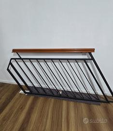 ringhiera legno massello - ferro battuto 