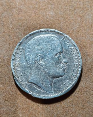 2 lire argento aquila araldica 1905