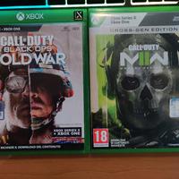 Xbox Call of duty Black ops cw + modern warfare 2