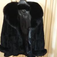 GIACCA di PELLICCIA  LAPIN  E VOLPE  NERA
