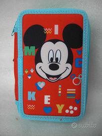 Astuccio per la scuola completo Mickey Mouse