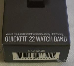 garmin Cinturino titanio Carbon gray quick fit 22
