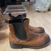 Stivaletti marroni vera pelle