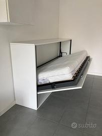 Mobile letto a scomparsa singolo con materasso