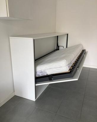 Mobile letto a scomparsa singolo con materasso