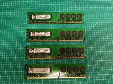 4 banchi ram da 1GB Kingston KVR800D2N5/1G