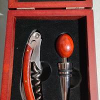 Set accessori vino Brandani legno e metallo
