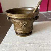 Mortaio ottone antico