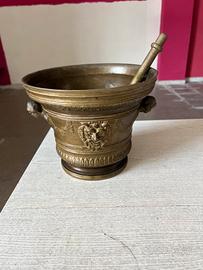 Mortaio ottone antico
