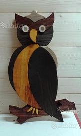 Gufo in legno fatto a mano