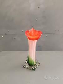 Vaso in vetro di murano  anni 70