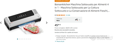 Macchina Sottovuoto + 40 sacchetti – NUOVA