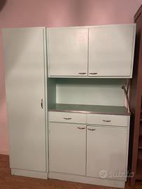 Mobile cucina/credenza anni 60 vintage verde acqua