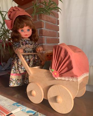 Bambola Mami Migliorati anni 70 con Carrozzina e S