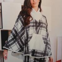 Poncho Donna INTIMAMI Soft Touch Blu/Nero - S/M/L