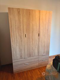 Mobile camera da letto effetto legno