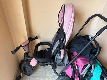 Bici, triciclo, passeggino
