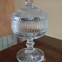 alzata di vetro e cristallo 