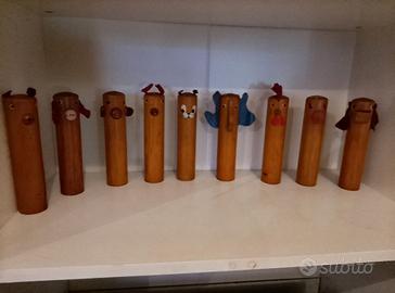 birilli in legno anni 60