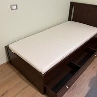 Letto singolo ikea con contenitori