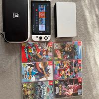 Nintendo Switch OLED + custodia + 6 giochi + Ring