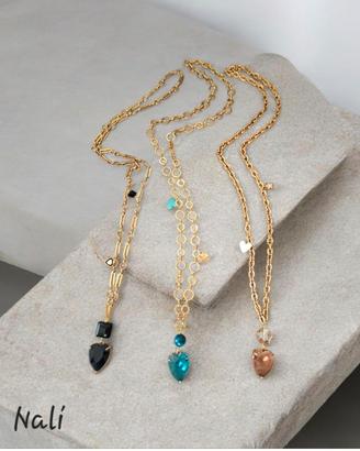 collana in acciaio con cuore by Nalì