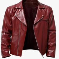 Giacca rossa in ecopelle