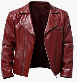 Giacca rossa in ecopelle