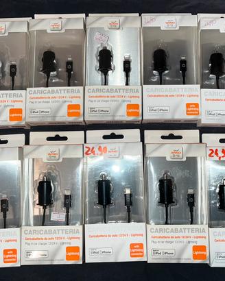 Set 10pz Caricatori Iphone IPad iPod lightning aut