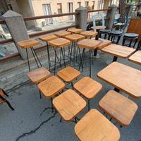 Set sgabelli alti,sgabelli piccoli, tavolini