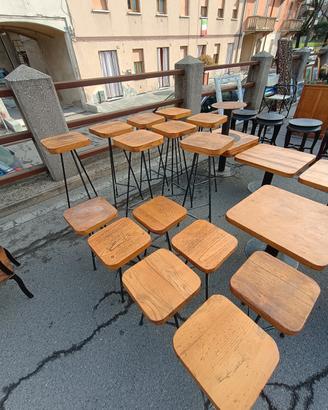 Set sgabelli alti,sgabelli piccoli, tavolini