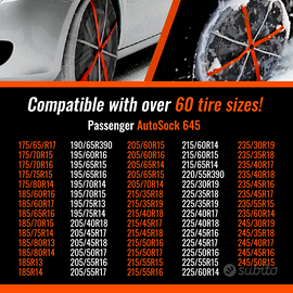 Calze da neve 645 Autosock 225/45 R17 EN16662-1