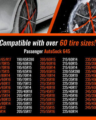 Calze da neve 645 Autosock 225/45 R17 EN16662-1