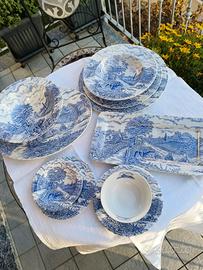 Myott's England Charm ceramica blu piatti