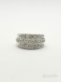 Anello oro 18KT con diamanti ct 0.60 tot VVS1 H.